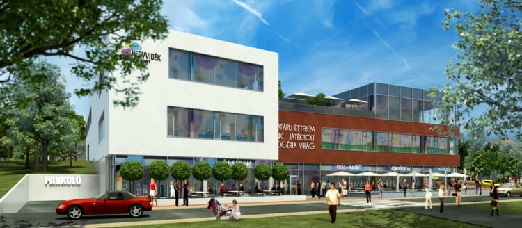 Construction of Hungary’s first environmentally friendly shopping centre begins in district XII Hegyvidék Shopping centre foundation stone is laid
