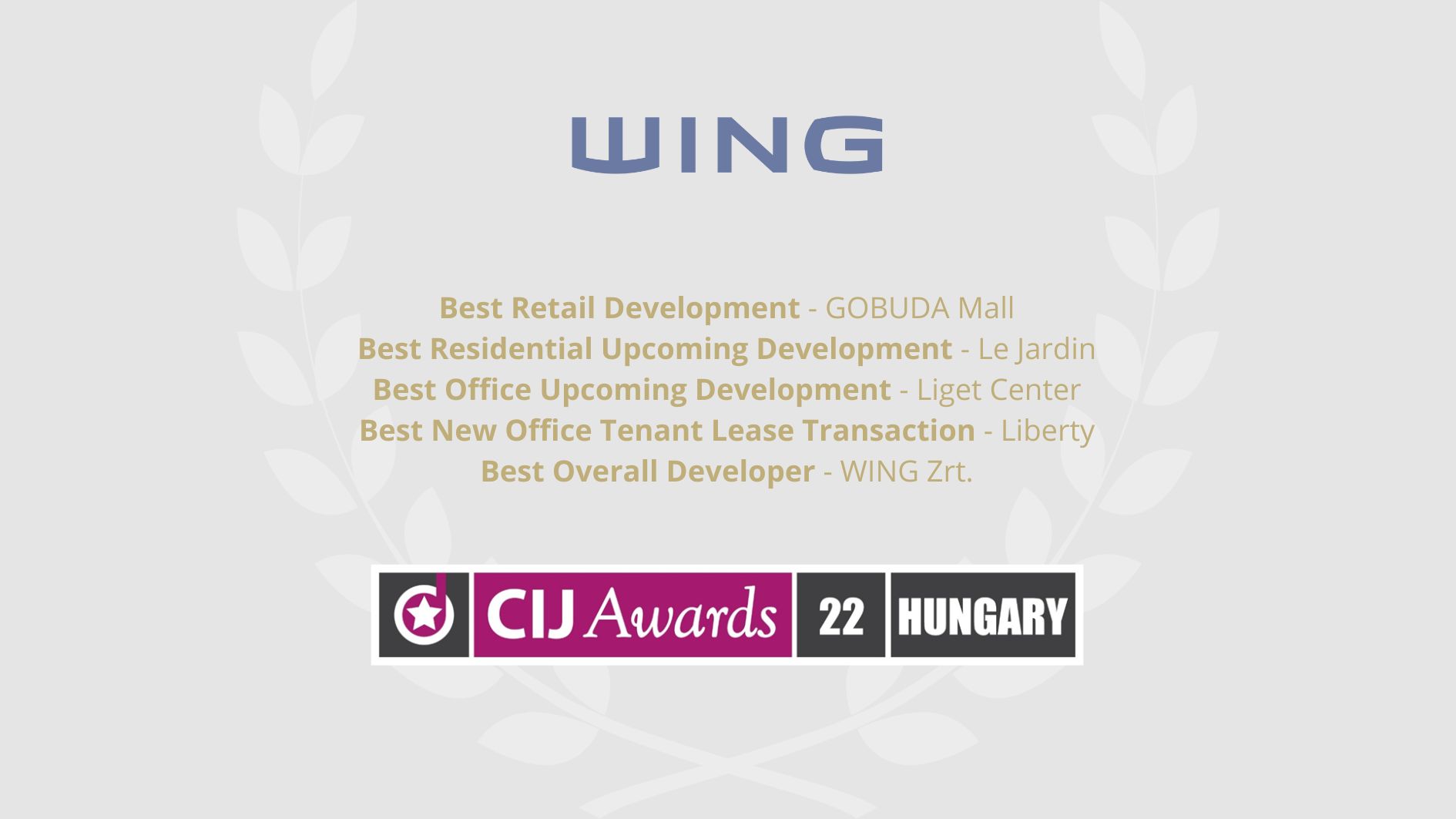 WING receives awards in five categories at this year’s CIJ Awards