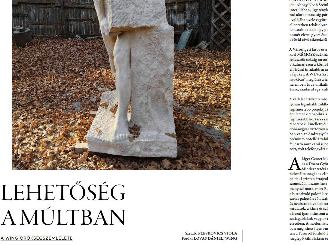Lehetőség a múltban - A WING örökségszemlélete