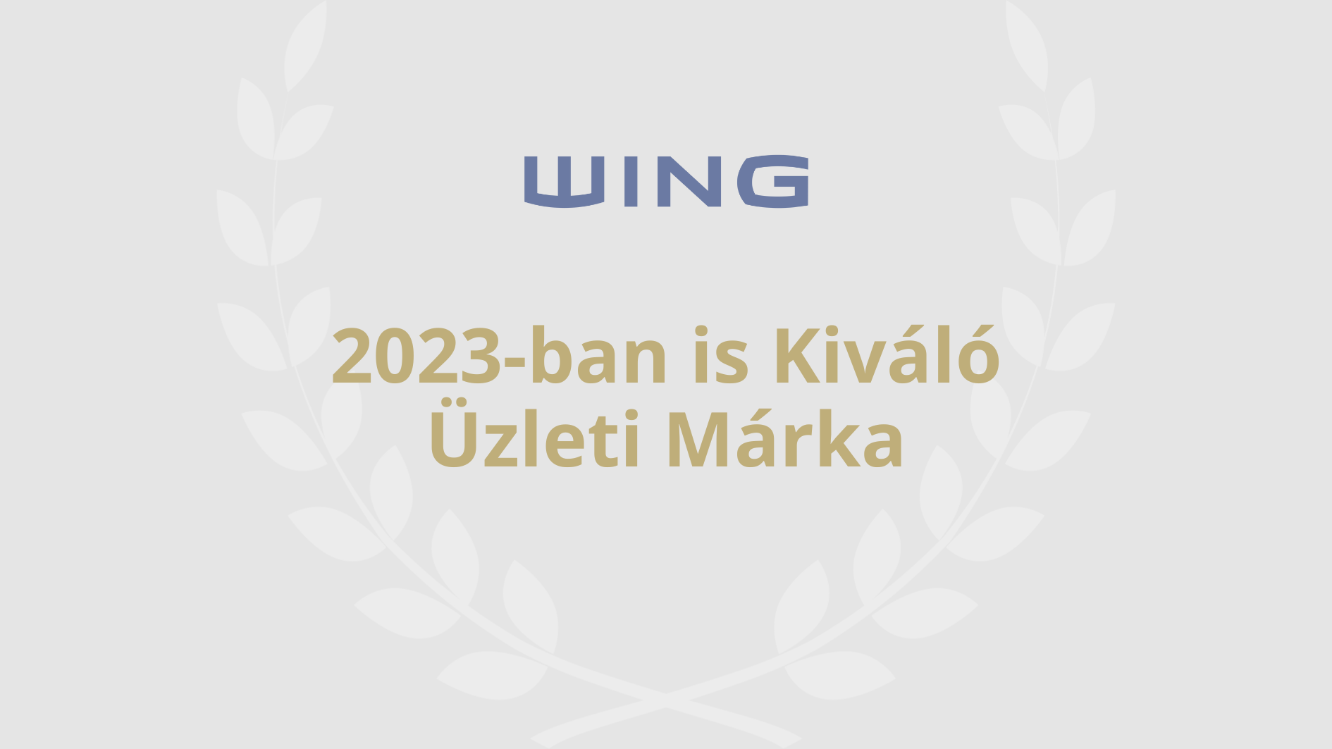 A WING 2023-ban is elnyerte a MagyarBrands elismerést Kiváló Üzleti Márka kategóriában